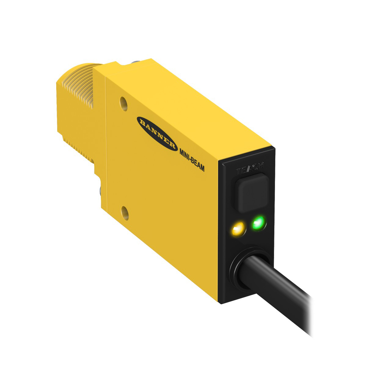 Banner Engineering Photoelectric Sensor; Polar Retro; Rectangular; 0.01-3m Range; 10-30VDC; NPN&plus;PNP; LO/DO Configurable; M12 Pigtail QD
